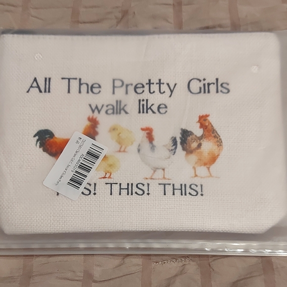 Charming Cosmetic Bag with "CHICK" Design - Picture 2 of 2